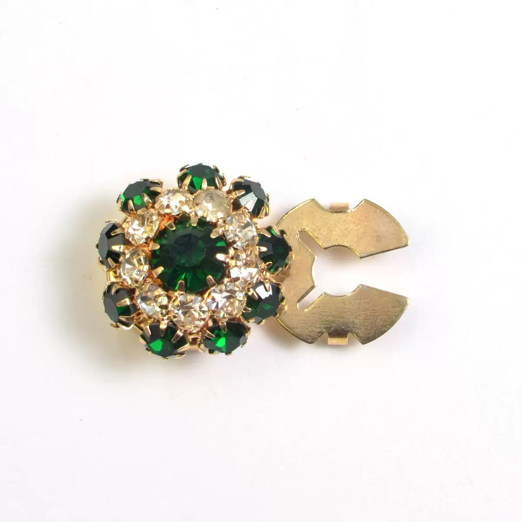 Crystal Rhinestone Snap Button Earrings