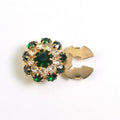 Crystal Rhinestone Snap Button Earrings