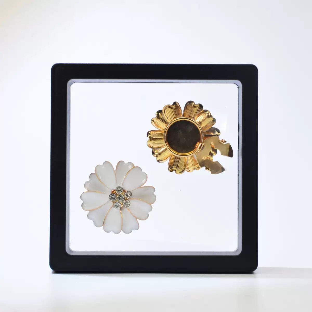 Rhinestone Flower Brooch Pin