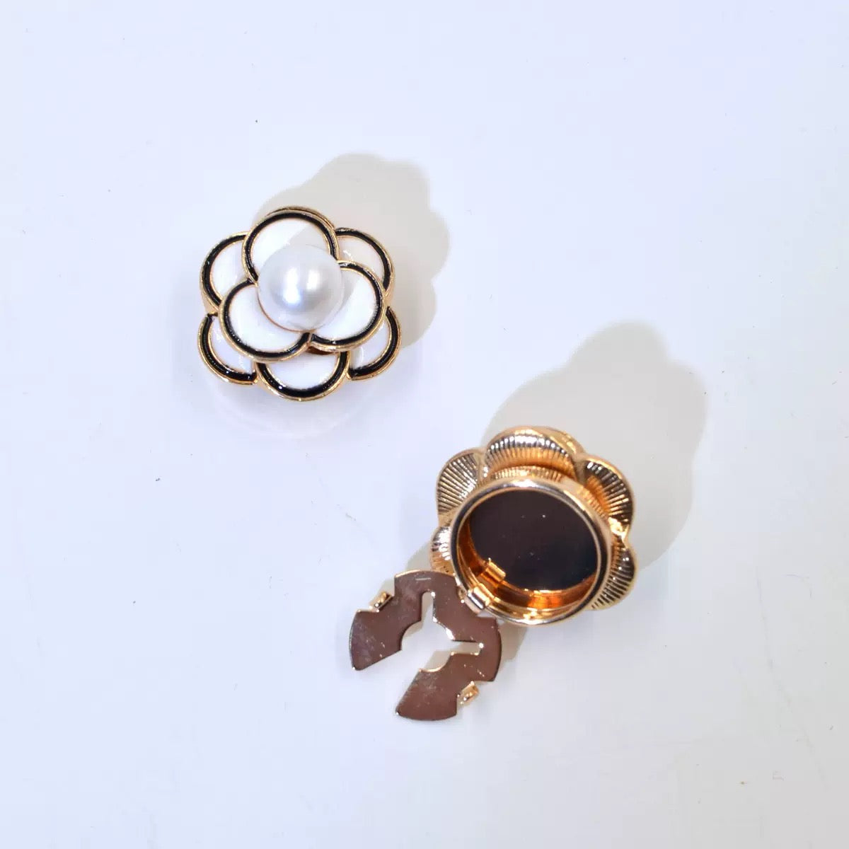 Camellia Pearl Stud Earrings