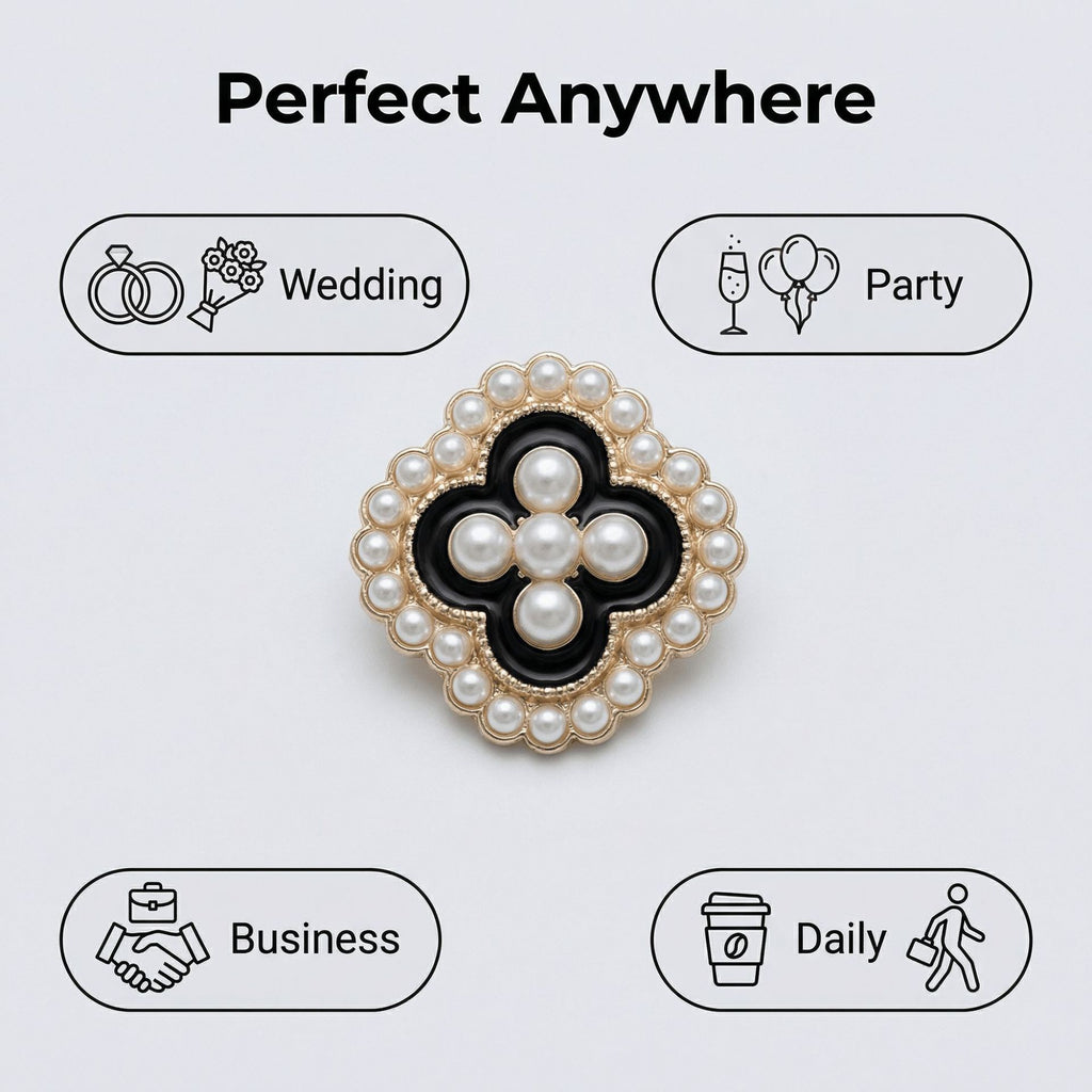 Pearl Clover Button Cover Set