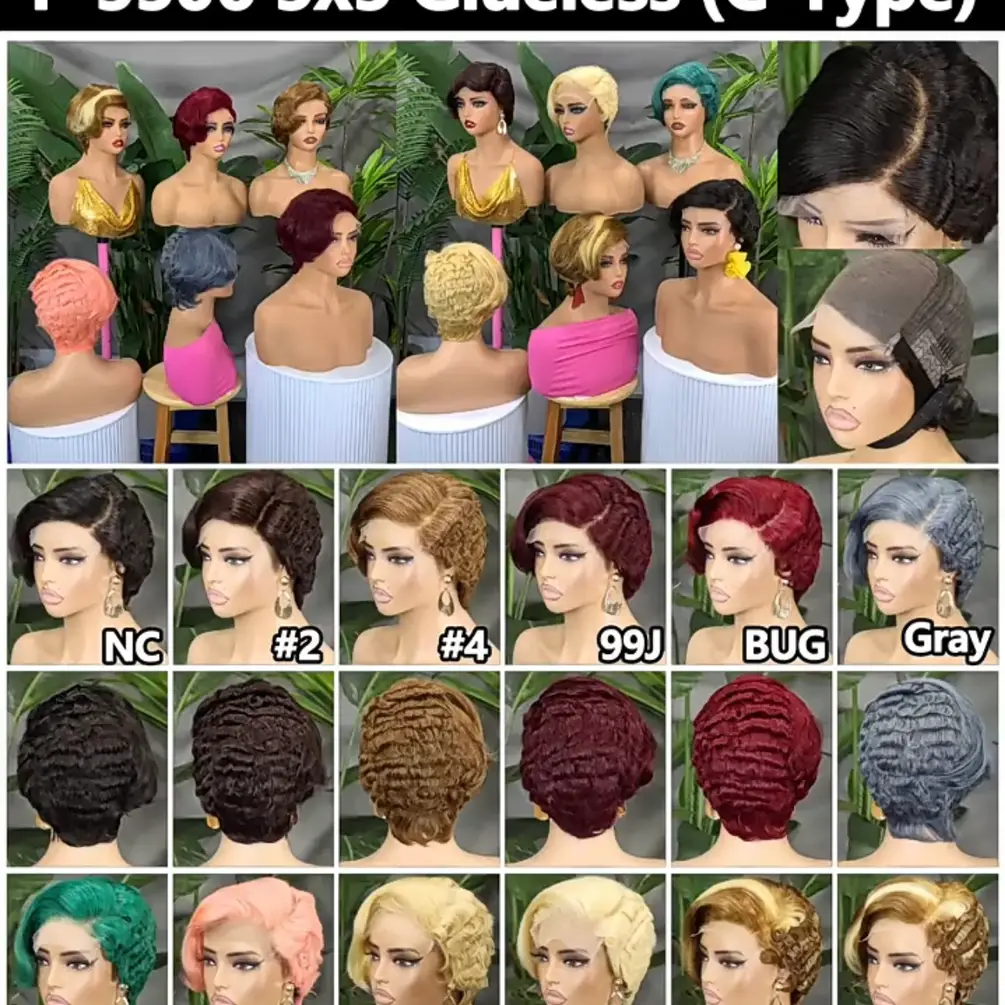Pixie Cut Lace Front Human Hair Wig