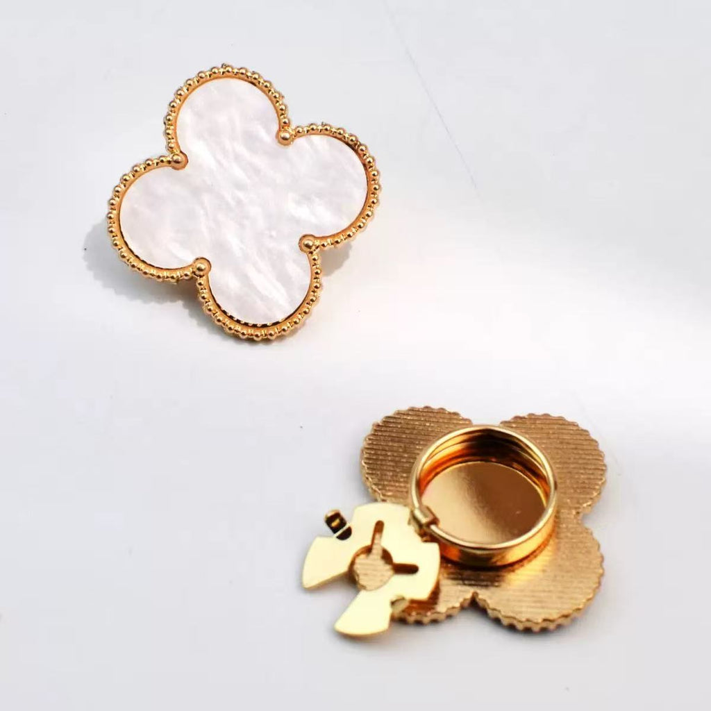 Four-Leaf Clover Charm Ring
