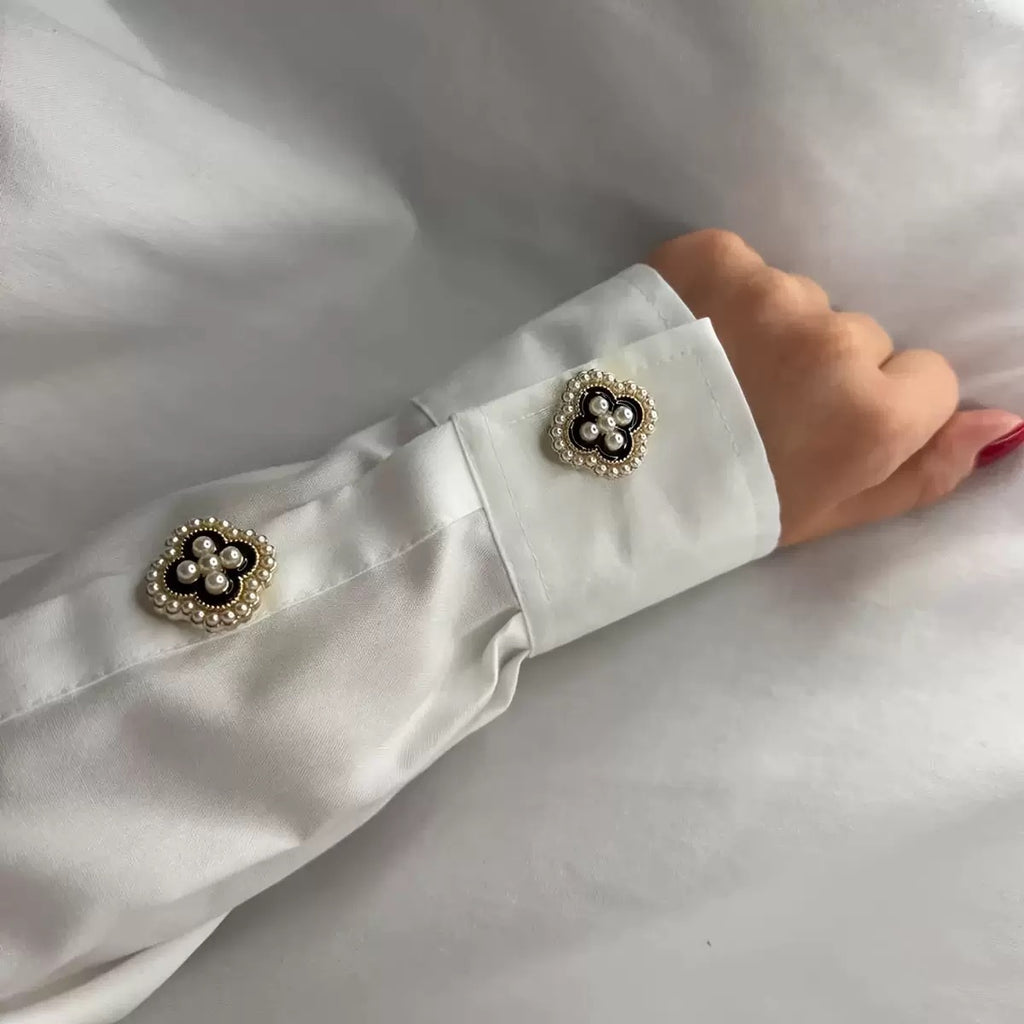 Pearl Clover Button Cover Set