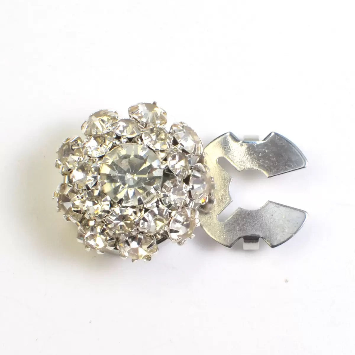 Crystal Rhinestone Snap Button Earrings