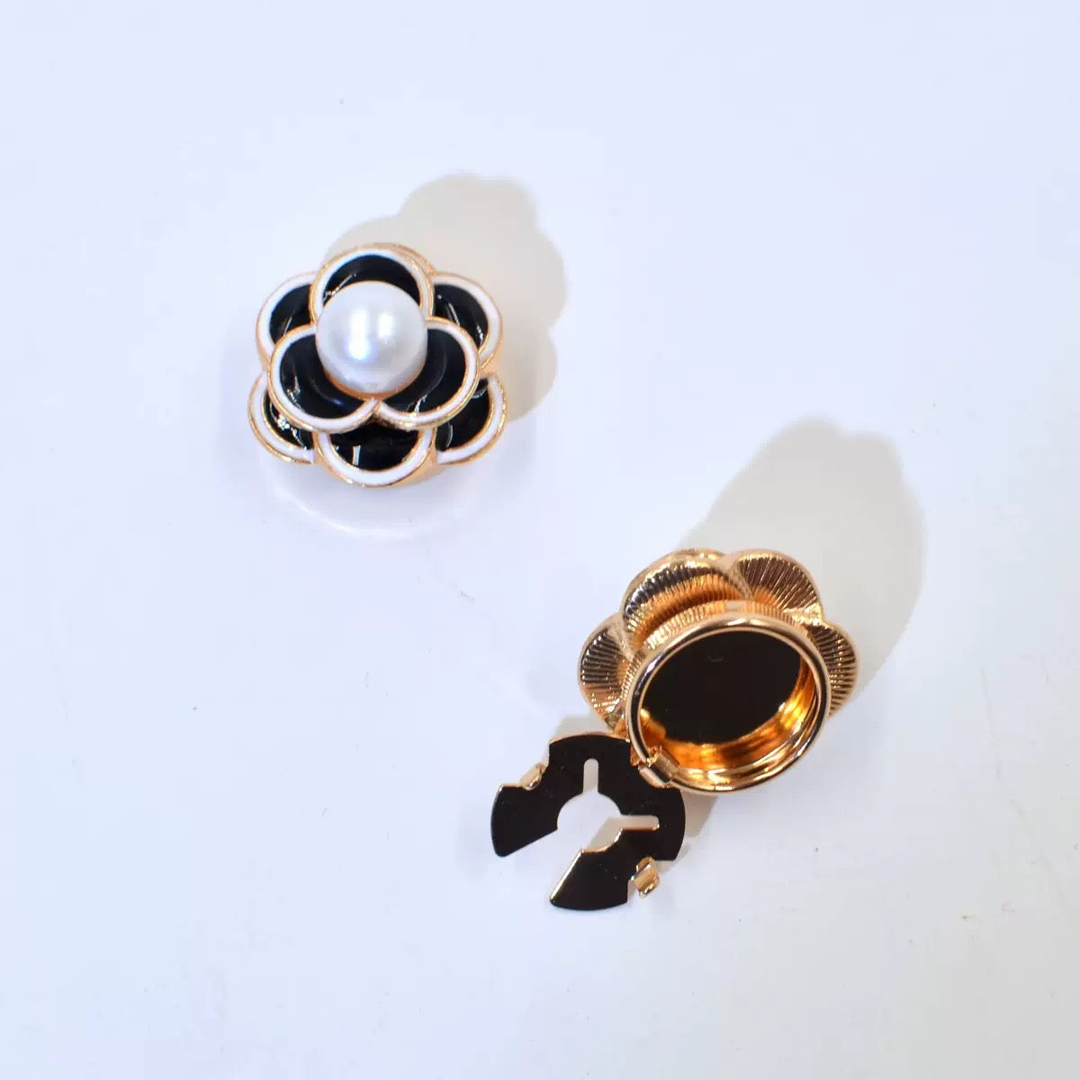 Camellia Pearl Stud Earrings