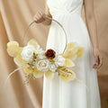 Boho Floral Hoop Wreath with Roses & Pampas