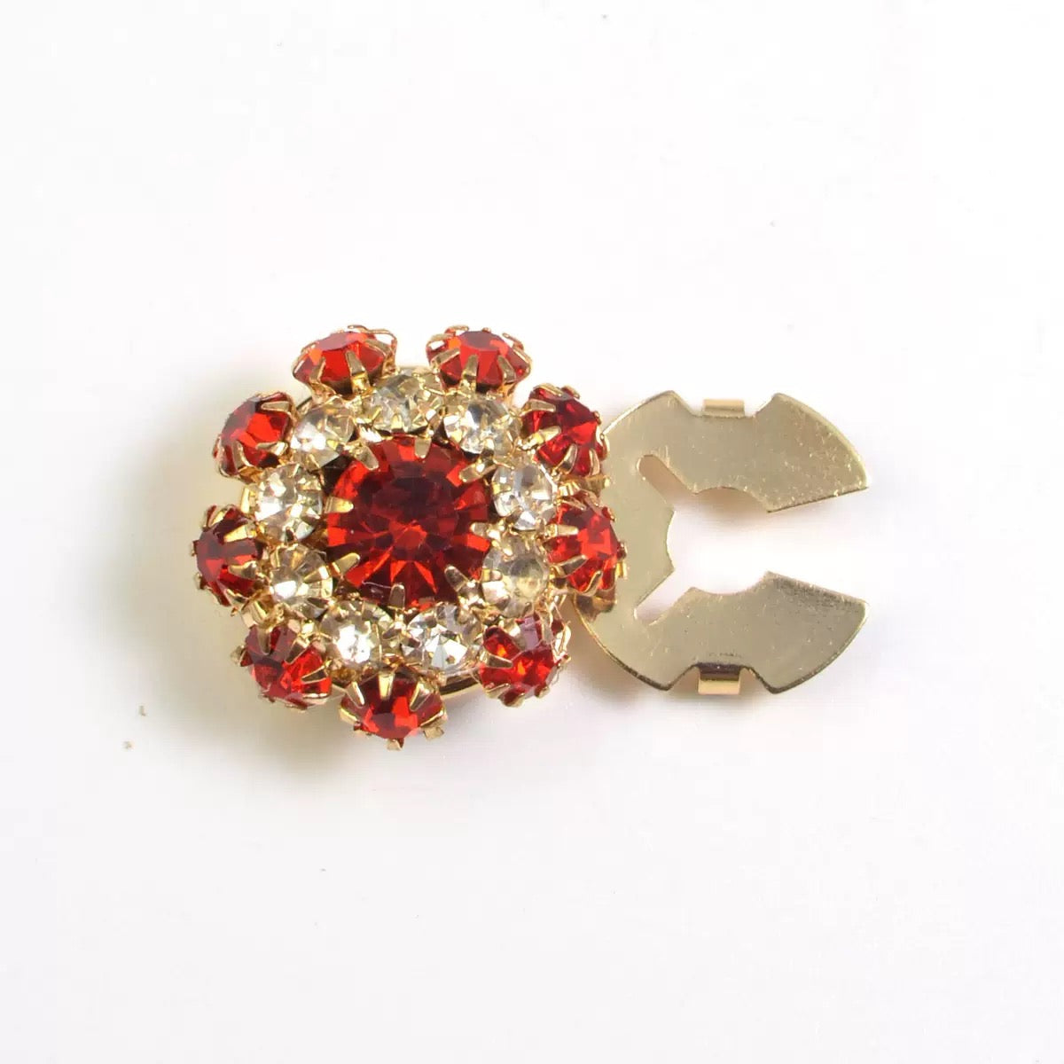 Crystal Rhinestone Snap Button Earrings