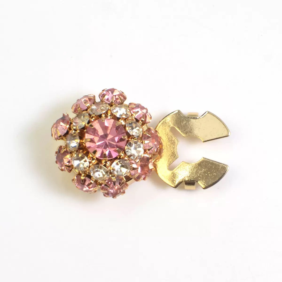 Crystal Rhinestone Snap Button Earrings