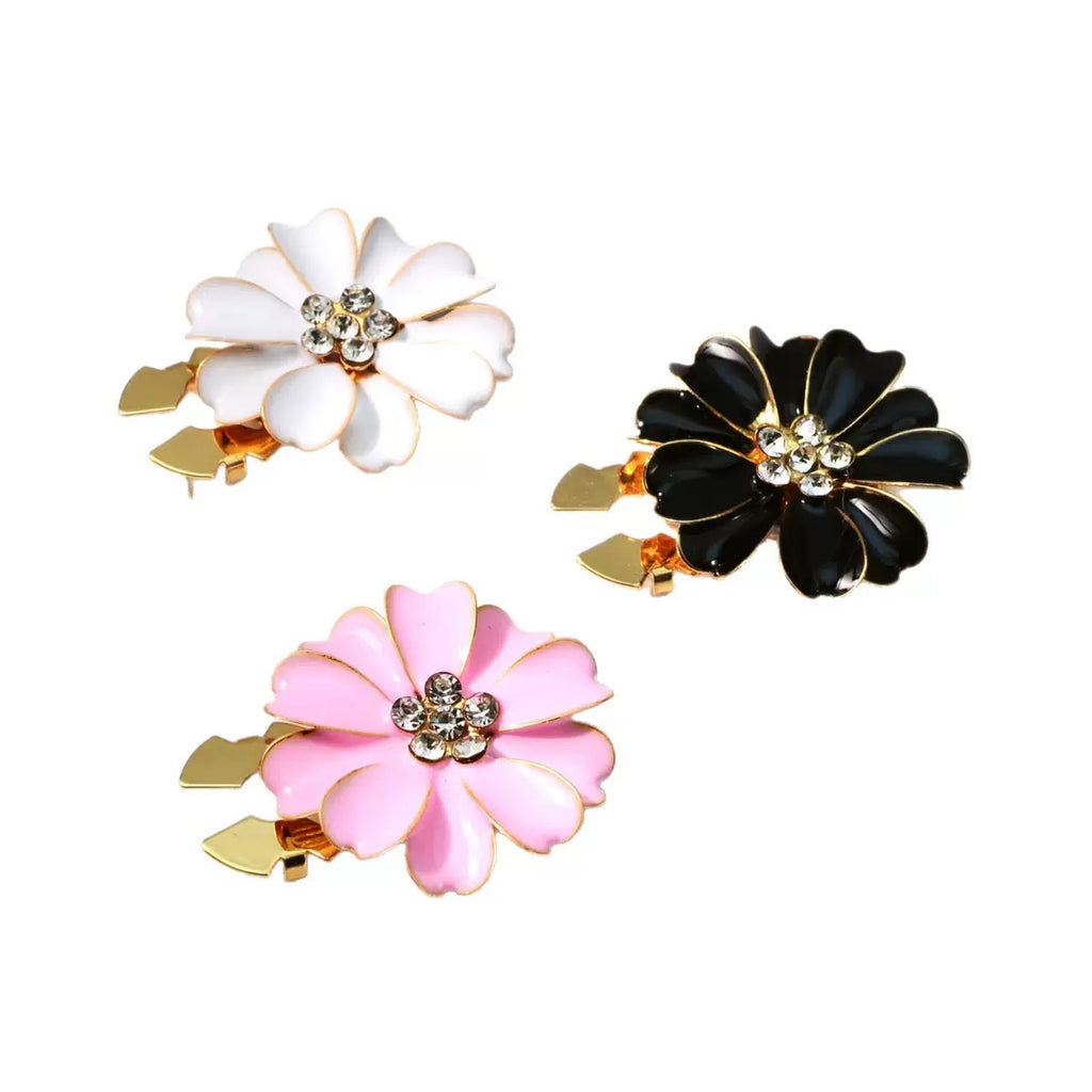 Rhinestone Flower Brooch Pin